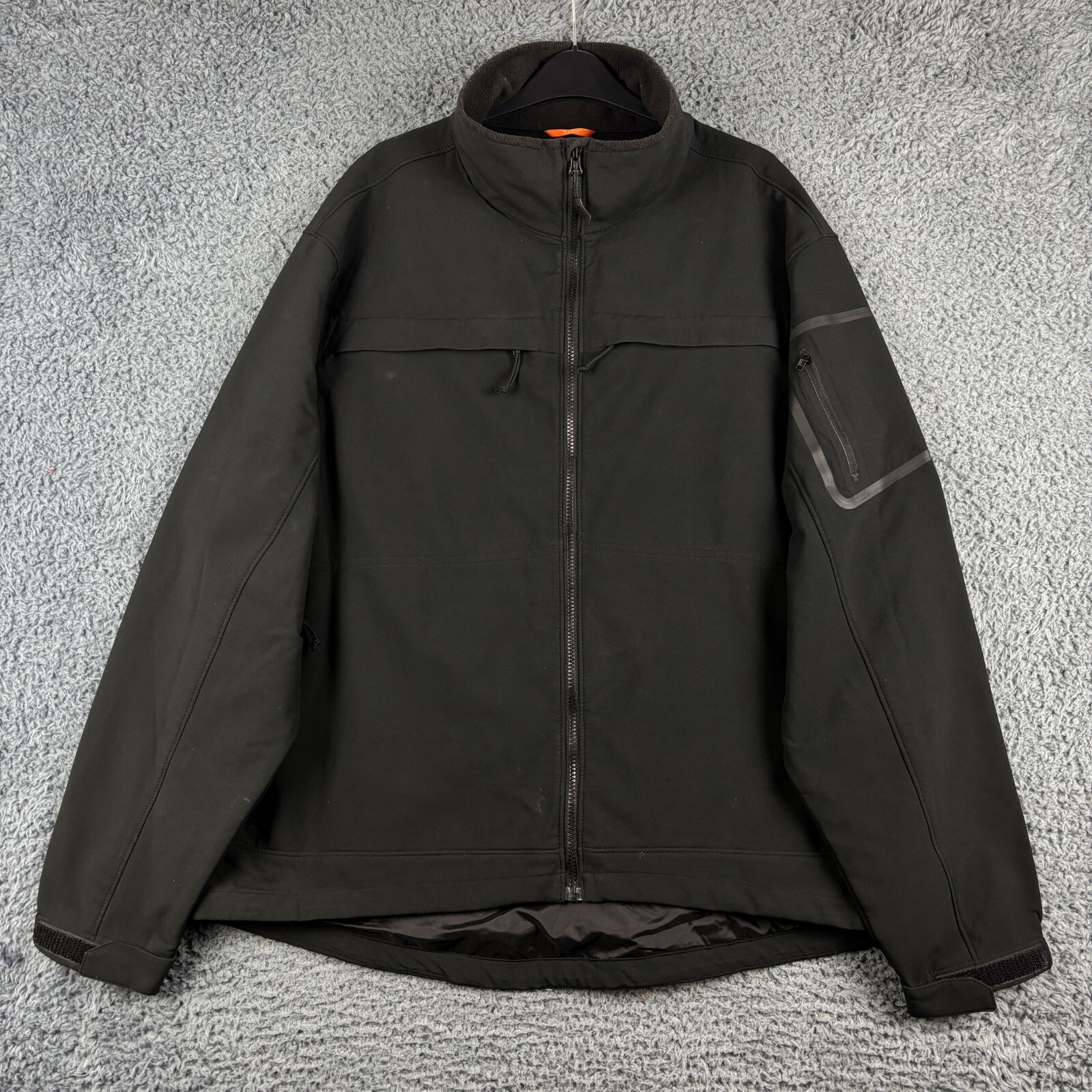 5.11 Tactical Jacket Mens 2XL Black Security Police Fleece Chameleon Softshell