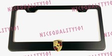 3D Carrera Cayenne 911 Stainless Steel Black Finished License Plate Frame