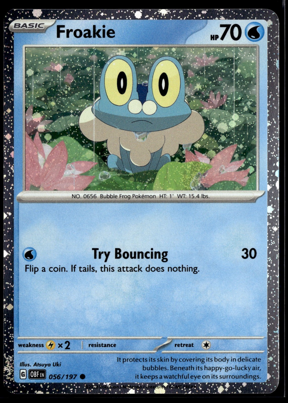 Froakie 056/197 OBF En Cosmos Holo Promo English Pokemon Card (Light Play)
