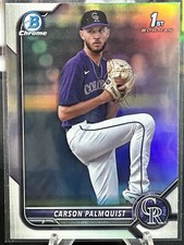Carson Palmquist Colorado Rockies 2022 Bowman Draft Chrome Refractor