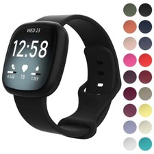 StrapsCo Replacement Silicone Rubber Watch Band Strap for Fitbit Versa 4