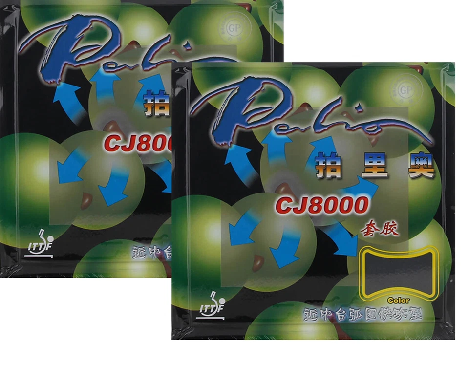 2x Palio CJ8000 Near-Middle Table Loop/Attack Pips-In Rubber/Sponge, USD