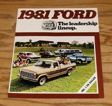 Original 1981 Ford Truck Full Line Foldout Sales Brochure 81 Bronco Pickup