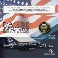 Galaxy D48086 1/48 VFA-122 F/A-18F DIGITAL CAMO SPECIAL PAINT SCHEME DIE-CUT