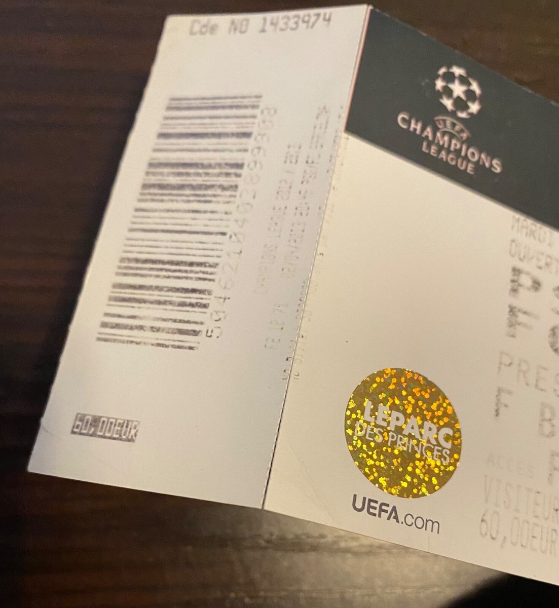 TICKET 2017 2018 PSG 4-0 FC Barcelona Messi partido ida previo a la remuntada EUR 45,00 - ES