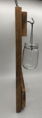 Rustic Wood Wall Sconce Made From Reclaimed Pine Wood - Picture 3 of 6