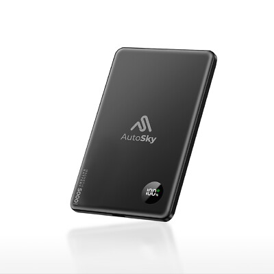 AutoSky Magnetische Powerbank 5000mAh  | Kabellos & USB-C | LED Display