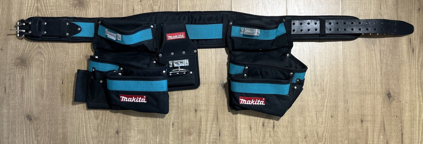 Vintage Makita Tool Belt Heavy Duty Carpenter Roofing Handyman Blue