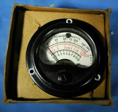 #ad Sun Electric PANEL MOUNT MICROAMMETER POWER WATTS MODEL M 1921 NOS $65.00