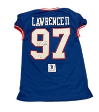 Dexter Lawrence Signed Jersey New York Giants Autographed Auto Beckett