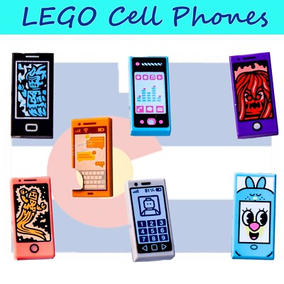 LEGO Cell Phone Mobile City Cellular Telephone Minfigures Minifig Lot Accessory