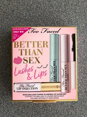 Too Faced Better Than Sex Lashes & Lips Mascara & Lip Gloss Set | eBay