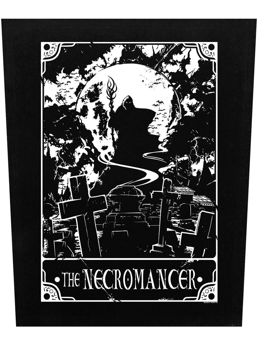 Deadly Tarot Back Patch The Necromancer Black 29.5x36cm