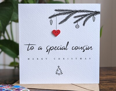 Weihnachtskarte für Cousin, To A Special Cousin Weihnachtskarte, personalisierte Karte