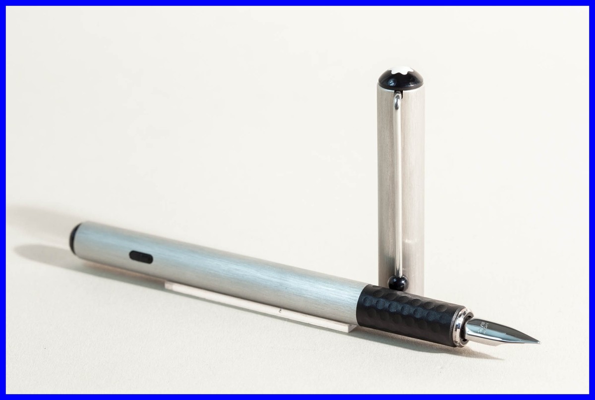 1980s MONTBLANC TURBO Series Cartridge Filler STEEL & BLACK