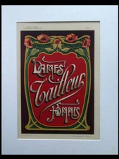 FRENCH ART NOUVEAU FASHION SIGNBOARD, TAILOR - 1900 LITHOGRAPH - TYPOGRAPHY