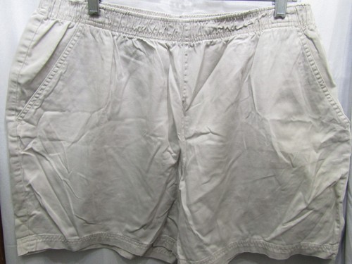 WOMENS WHITE STAG STRETCH WAIST OFF WHITE SHORTS SIZE 20 INSEAM 6" WAIT FLAT 18"