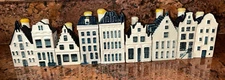 LOT 10 KLM BOLS BLUE PORCELAIN DELFT HOUSES-70,71,72,73,74,75,76,77,78,79 EMPTY