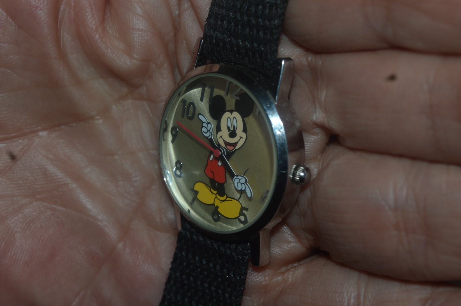 Mickey Mouse Watch By MZB 33mm Unisex Quartz 9 In Strap Rotating Arms Tested Wor