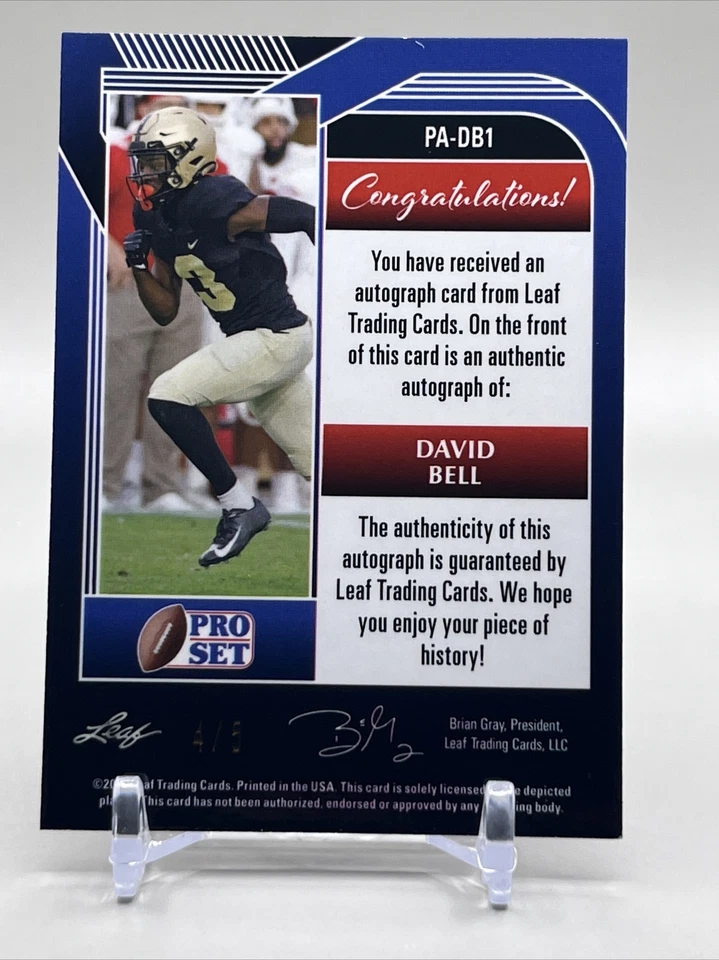 DAVID BELL 2022 PRO SET AUTOGRAPH XRC MOJO Tiger PARALLEL # PA-DB1 /5 🔥 - Image 2 of 3