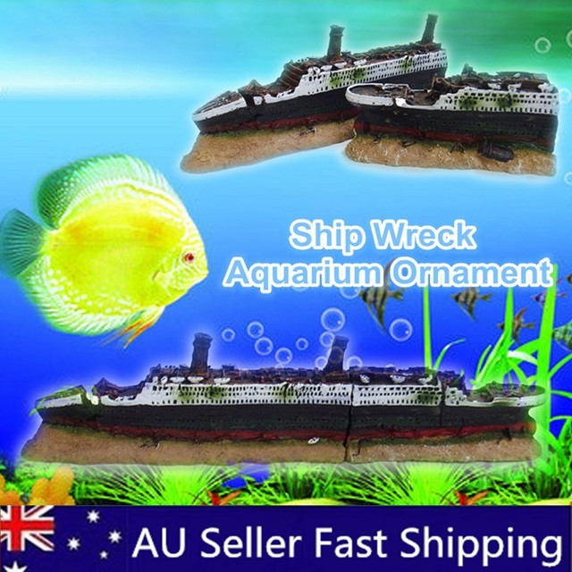 sunken ship aquarium decoration