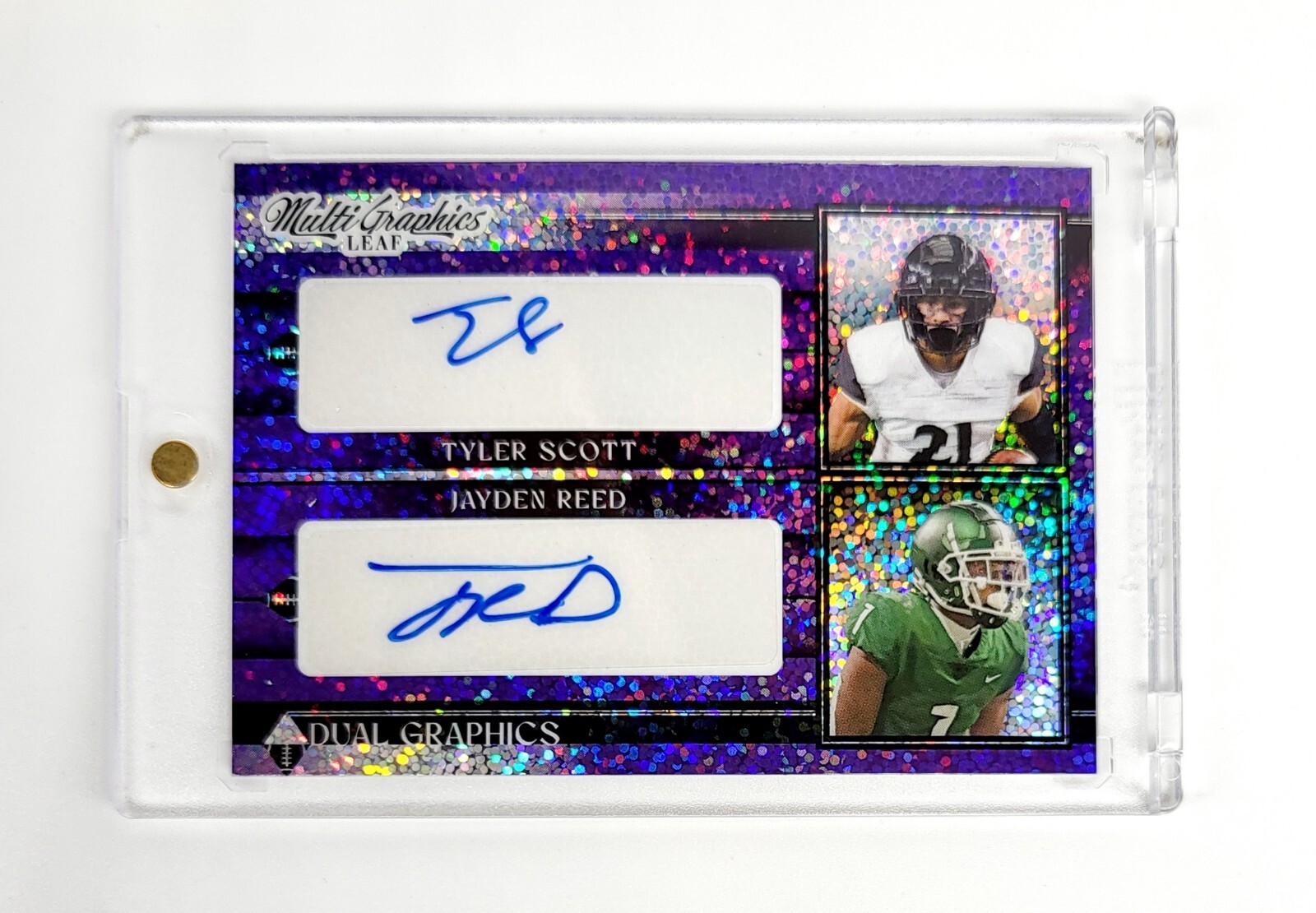 MINT #/6 SP RC AUTO 2023 Leaf Multigraphs Tyler Scott Jayden Reed Michigan St.