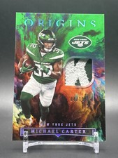 2022 Panini Origins Future Fabrics Michael Carter Patch Color Match Green sp/10 