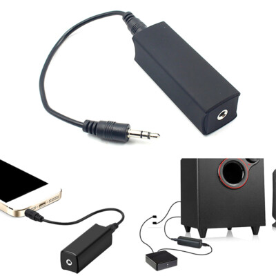 Ground Loop Noise Filter Isolator 3.5mm Cable For Home Stereo Car Audio Systy SC