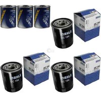 3X Original Mahle / Knecht ÖLfilter OC 194 + 3X SCT Motor Flush MotorspüLung