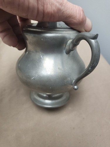 Vintage KMD Royal Holland Pewter Covered Sugar Bowl, 4” Tall Mid Century Modern - Picture 14 of 14