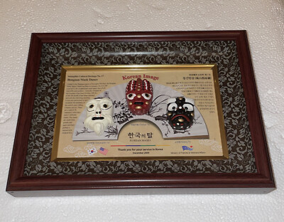 Korean image Korean mask picture frame with masks