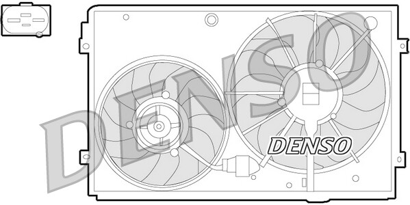 DENSO DER32011 Fan, radiator for ,AUDI,SEAT,SKODA,VW