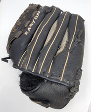 Easton Baseball Softball Glove 14” Pattern APS14 All Leather Black Gray Ball LHT