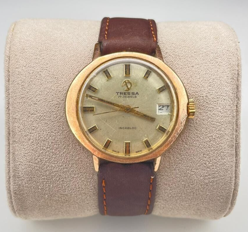 vintage tressa incabloo 595 hand watch 17 jewels swiss made manual