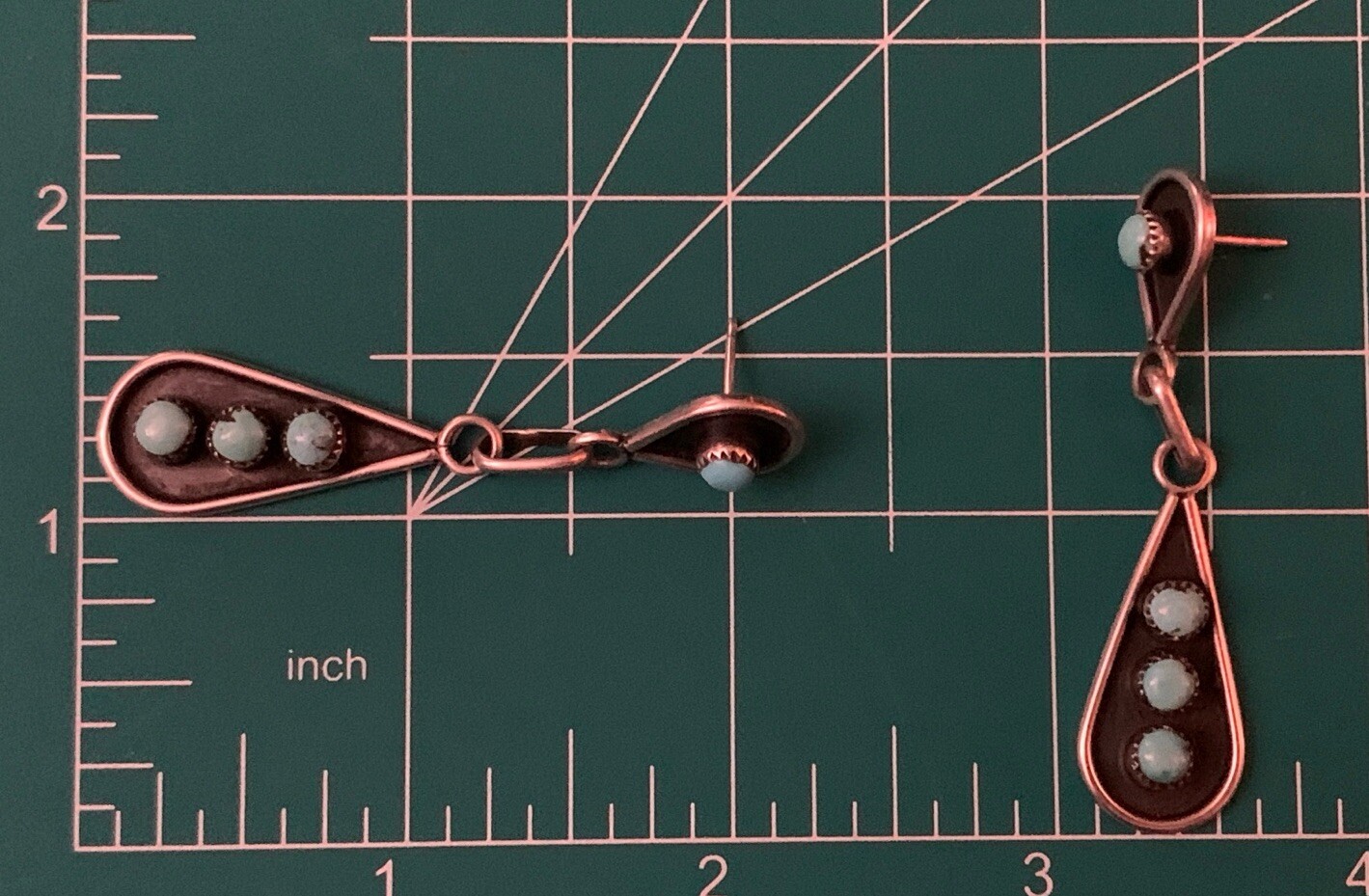 Turquoise Shadowbox Dangle Earrings - image 6