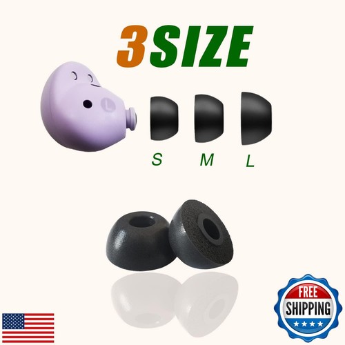 Luckvan Foam Ear Tips for Samsung Galaxy Buds 2 Pro - 3 Pairs Memory Foam Tip - Picture 4 of 5