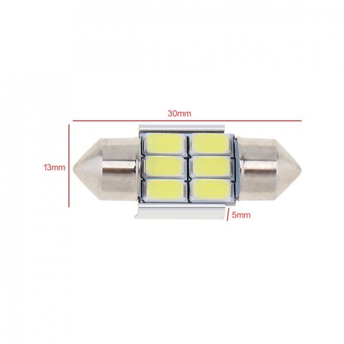 2pcs 31mm 12V 5630 6 SMD Festoon LED Car Interior Dome Light Bulbs - Picture 9 of 12