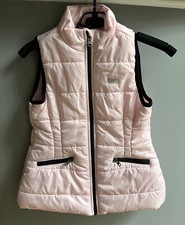Girls Calvin Klein Puffer Zip Full Zip Size 6 Pink Black Trim Zipper Pockets