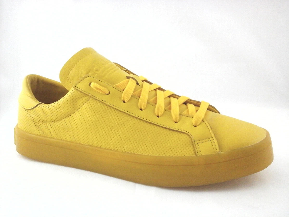 Adidas court vantage clearance yellow