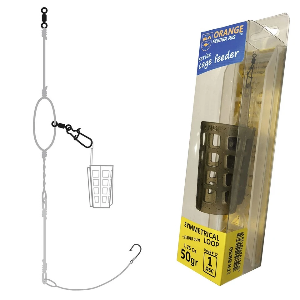 10 x SYMMETRISCHE SCHLAUFE + Feeder Gummi Futterkorb Montage Fluorocarbon Fluoro - Bild 4 von 4