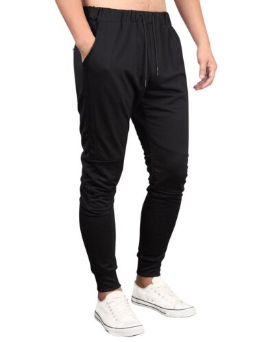 Men's Jogger Pants, Men's Black Size M Slim Fit Tapered Sweatpants for Jogging