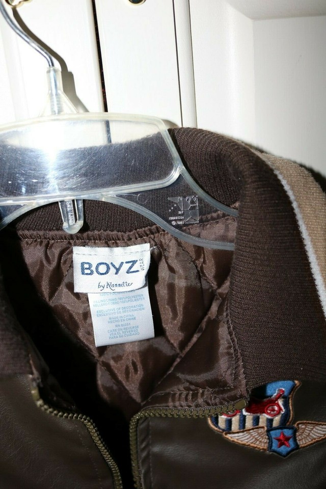 Toddler Boy Motorcycle Biker Jacket with Matching Tan Corduroy Pants