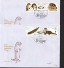 ANIMALS 1984 FDC cover DDR GDR East Germany, WWF Marten, Otter