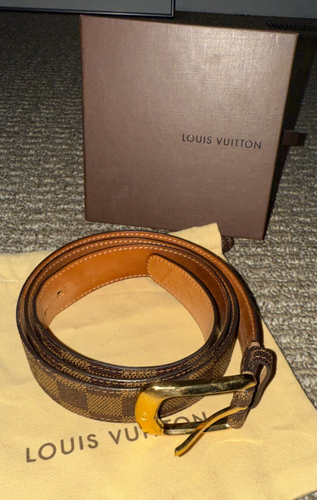 Louis Vuitton Damier Cienture Belt M6995 Men's sz 44