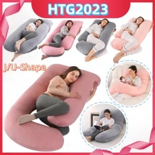 Pregnancy Pillow Full Body Maternity Women U/J-Shape Side Sleeper Support Pillow