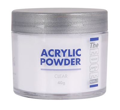 The Edge Acrylic Powders 40g clear nails tips natural nail strength ...