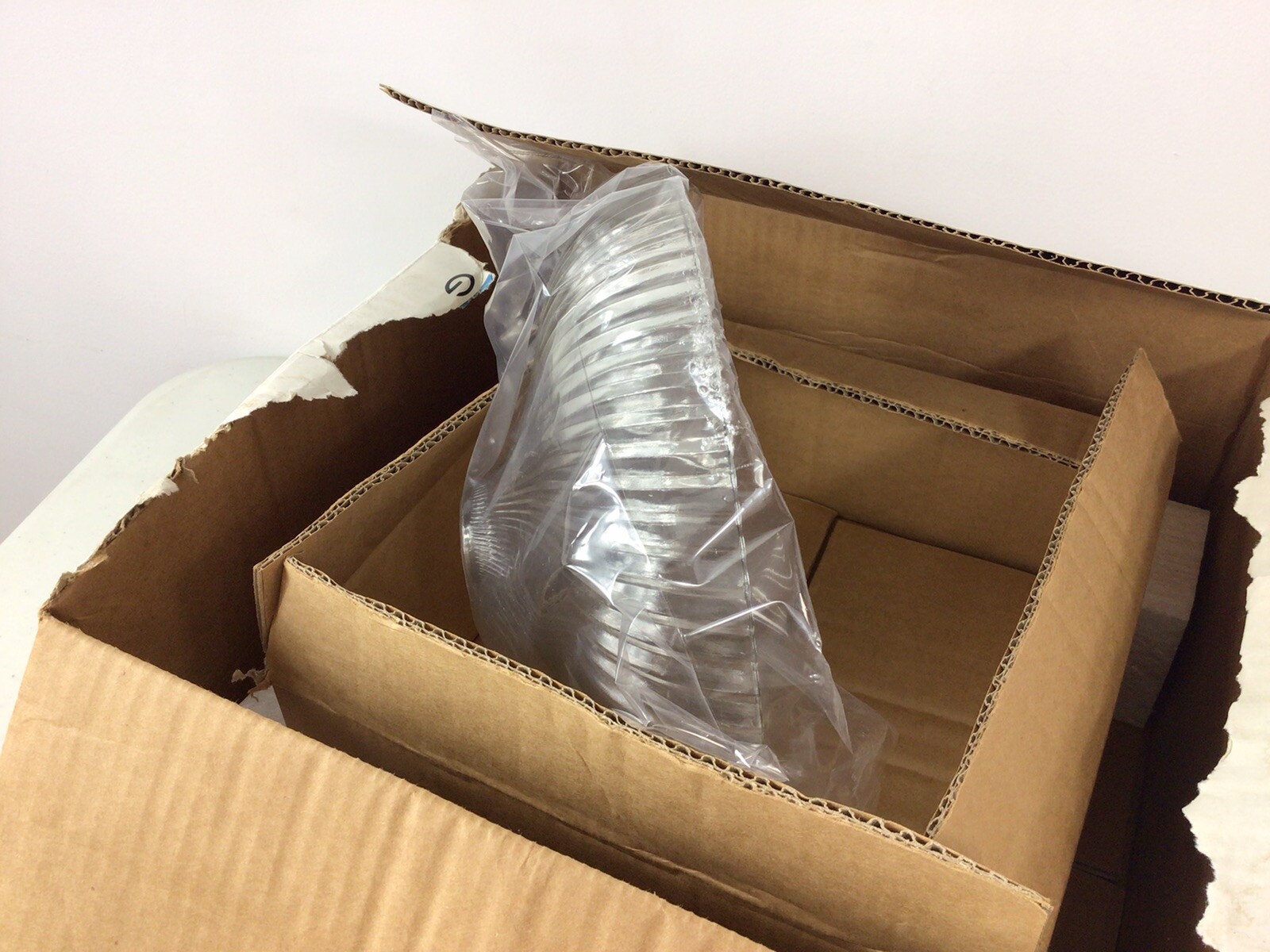 The Designers Edge Clear Swirl Glass Ceiling Fixture NEW