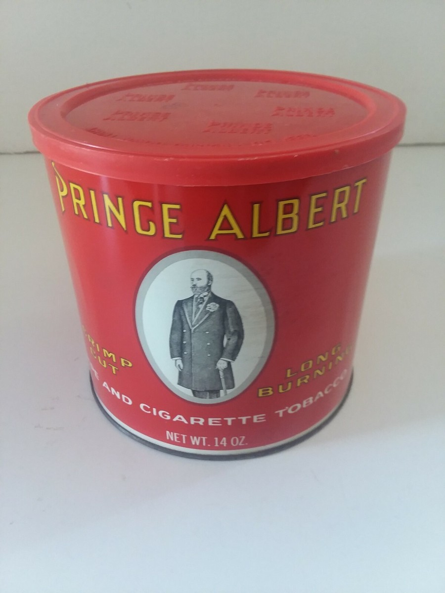 Prince Albert Crimp Cut Pipe Tobacco Tin 14 oz. Early UPC 1970s R.J.  Reynolds