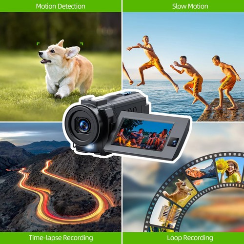 5K Video Camera 56MP Camcorder WiFi Dual Lens Vlogging Camera 16X Digital Zoom~ - Picture 6 of 10