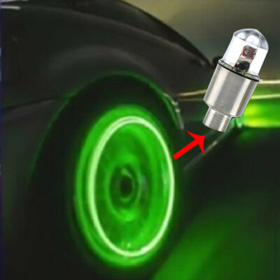 4x Green LED Car Wheel Tire Tyre Dust Cap Air Valves Stem Covers Car 4x-green-led-car-wheel-tire-tyre-dust-cap-air-valves-stem-covers-car